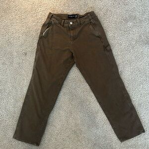 Abecrombie & fitch brown loose Workwear Pant